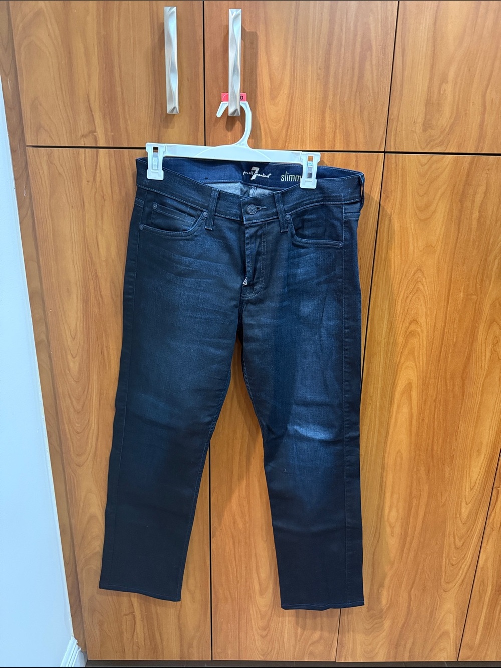 7 For All Mankind Slim Men's Black Jeans